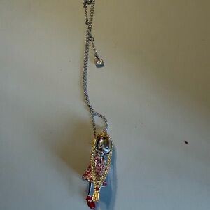 Swarovski Polly Silver and Red Pendant Necklace Small